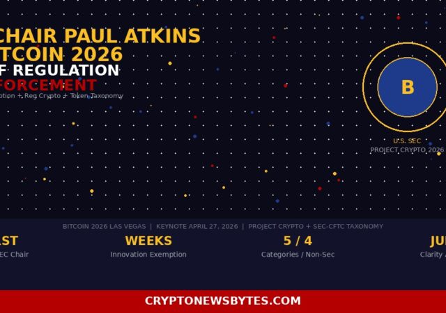 Sec Chairman Paul Atkins Bitcoin 2026 Las Vegas Keynote Announcing Innovation Exemption Reg Crypto and End of Regulation by Enforcement  Cryptonewsbytes