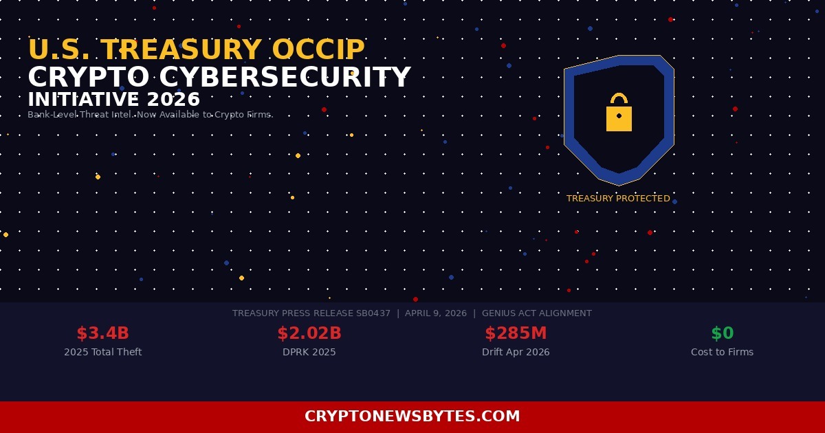 Us Treasury Occip Launches Cybersecurity Information Sharing Initiative for Digital Asset Firms April 2026 Showing Threat Landscape and Bank level Intel Access  Cryptonewsbytes