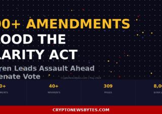 Elizabeth Warren leads 100+ amendments to the CLARITY Act ahead of May 14 Senate Banking Committee markup vote