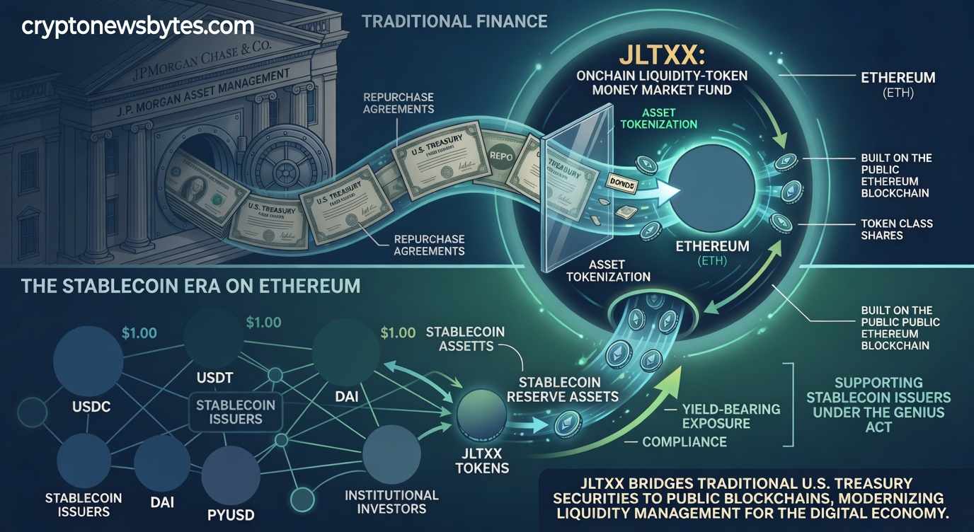 Jpmorgan Files Sec Registration for Jltxx Tokenized Treasury Money Market Fund on Ethereum Targeting Stablecoin Reserve Compliance Under the Genius Act  Cryptonewsbytes