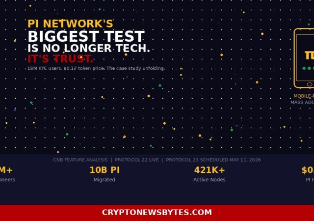 Pi Network 2026 feature analysis showing mainnet migration KYC verified users Protocol 22 upgrade and the trust test ahead
