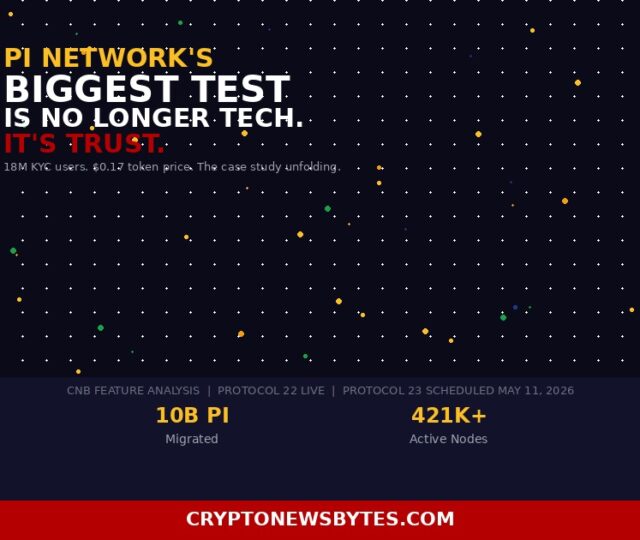 Pi Network 2026 feature analysis showing mainnet migration KYC verified users Protocol 22 upgrade and the trust test ahead