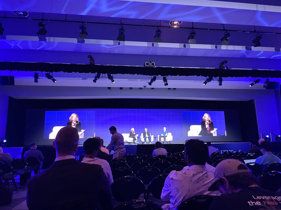 ETHConf 2026 Day 1 breakout panel with three speakers seated on stage