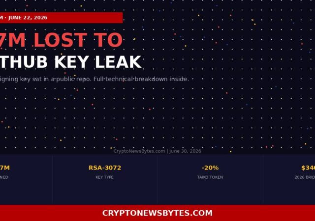 Taiko Ethereum L2 Loses 7m After Github Key Leak