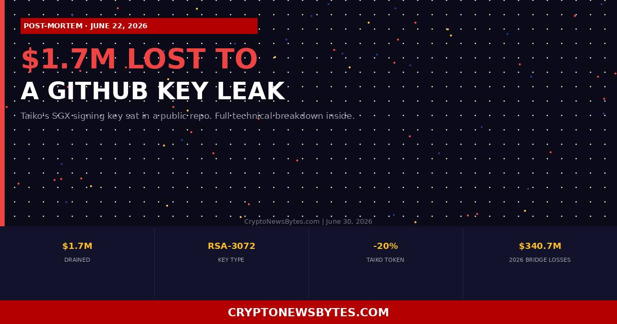 Taiko Ethereum L2 Loses 7m After Github Key Leak