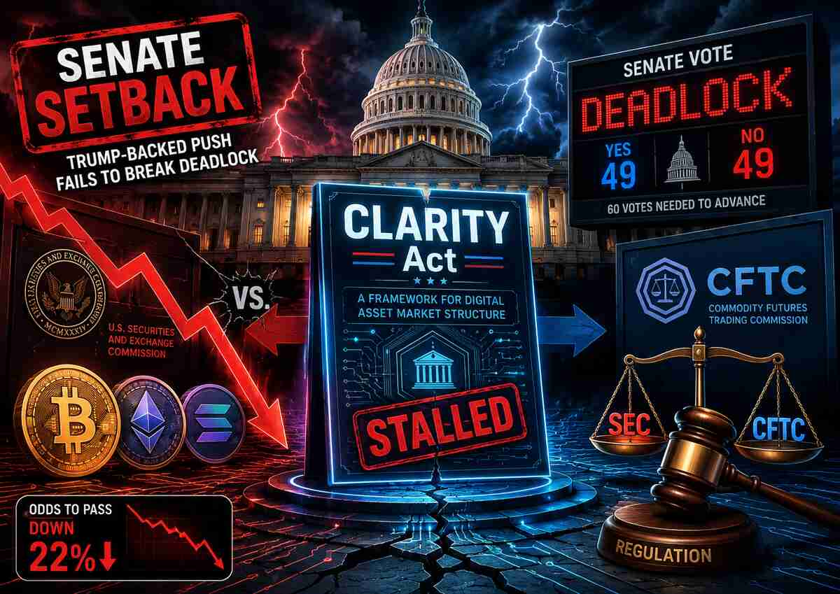 clarity act faces new senate setback after trump push – CryptoNewsBytes Clarity Act Faces New Senate Setback After Trump Push