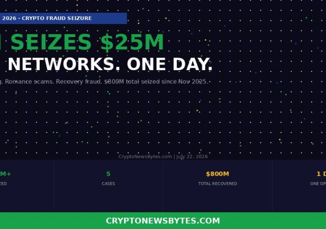 Doj Seizes M in Crypto from Five Fraud Networks in One Day
