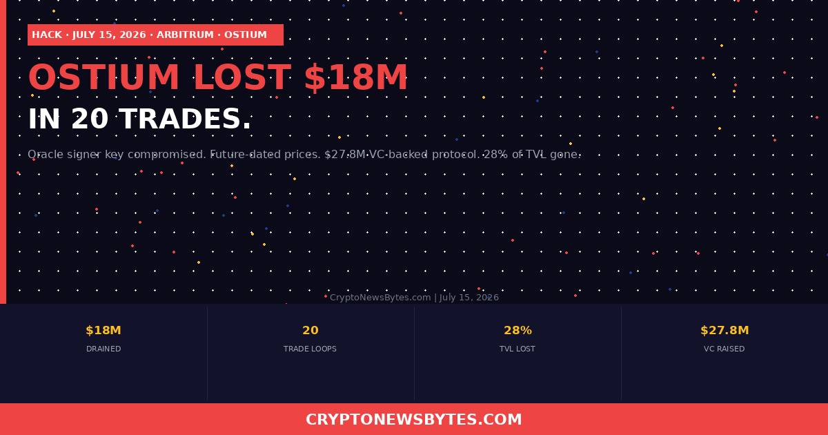 Ostium M Hack Compromised Oracle Key 20 Looped Trades on Arbitrum