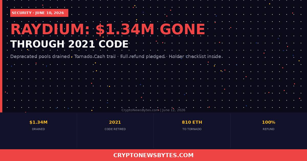 Raydium Drained 34m Through Code It Retired in 2021 Days After the Yuga Rescue Blue chip Security is Still Broken