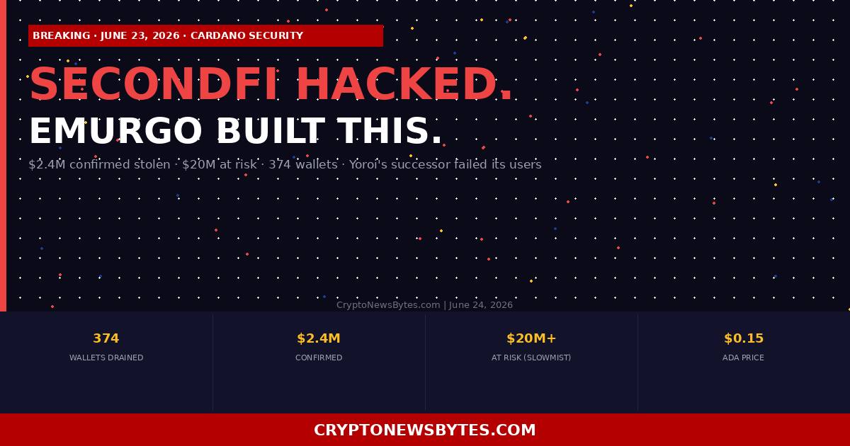 Secondfi the Wallet Emurgo Built Just Lost 4 Million of Its Users Ada and and Up to  Million Remains at Risk