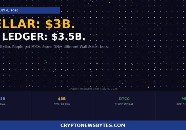 Stellar Hits B in Tokenized Rwas Xrp Ledger Just Confirmed B the Race to Become Wall Streets Chain is Real