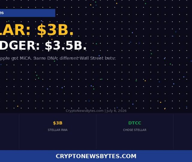 Stellar Hits B in Tokenized Rwas Xrp Ledger Just Confirmed B the Race to Become Wall Streets Chain is Real