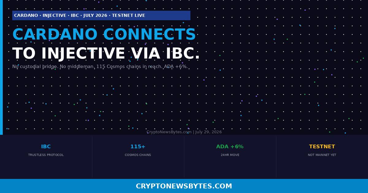 Cardano Connects to Injective on Testnet Via Ibc Here is What That Actually Means