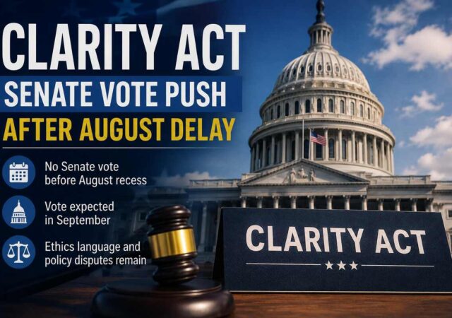 Clarity Act Gets Senate Vote Push After August Delay