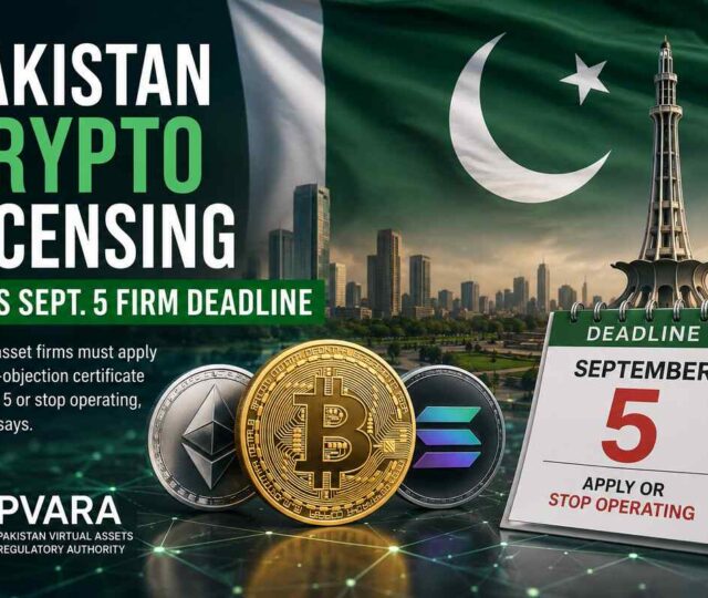Pakistan Crypto Licensing Sets Sept 5 Firm Deadline