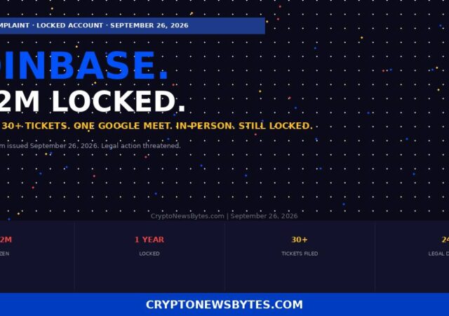 Coinbase Locked Account Complaint 2m Frozen for a Year 30+ Tickets Failed Legal Action Threatened