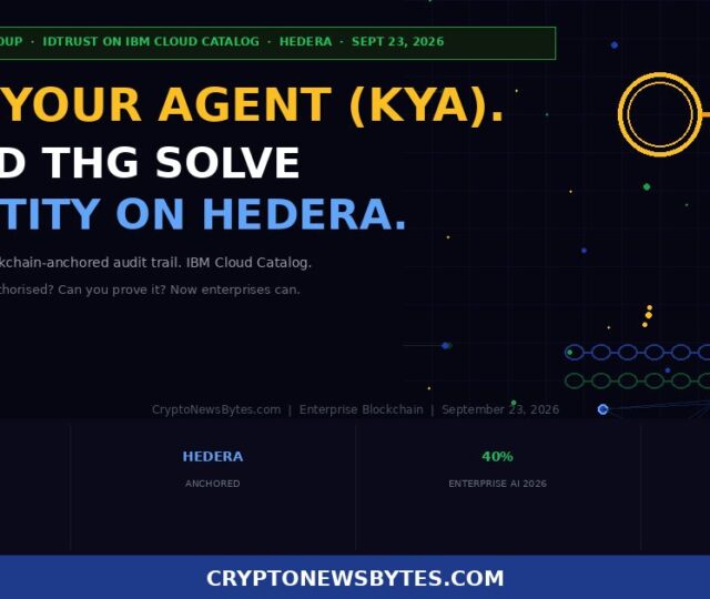Ibm and Thg Partner to Bring Know Your Agent Identity to Ibm Cloud Via Hedera Blockchain