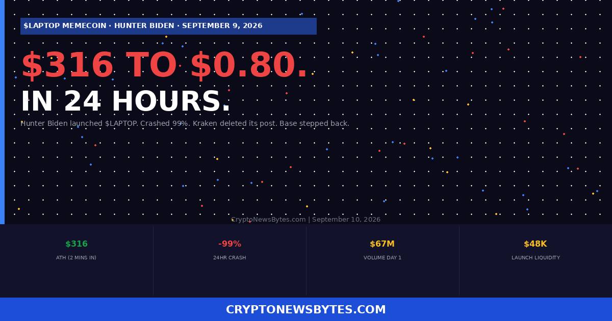 Laptop Memecoin Hunter Biden Launched It It Crashed 99 Here is the Full Story
