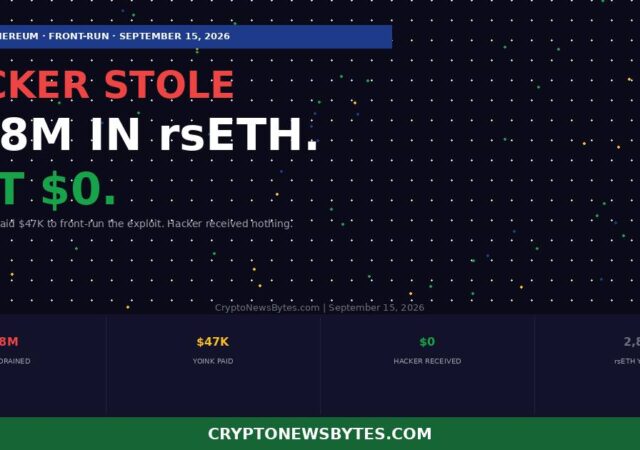 Yoink MEV Bot Steals $7.8M rsETH. Hacker Gets Zero