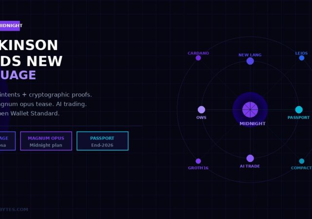 Hoskinson Builds New Cardano Language Teases Midnight Magnum Opus