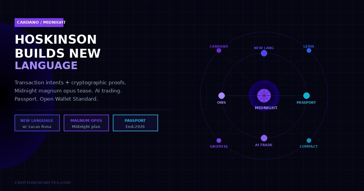 hoskinson-new-programming-language-midnight-magnum-opus-featured – CryptoNewsBytes Hoskinson Builds New Cardano Language Teases Midnight Magnum Opus