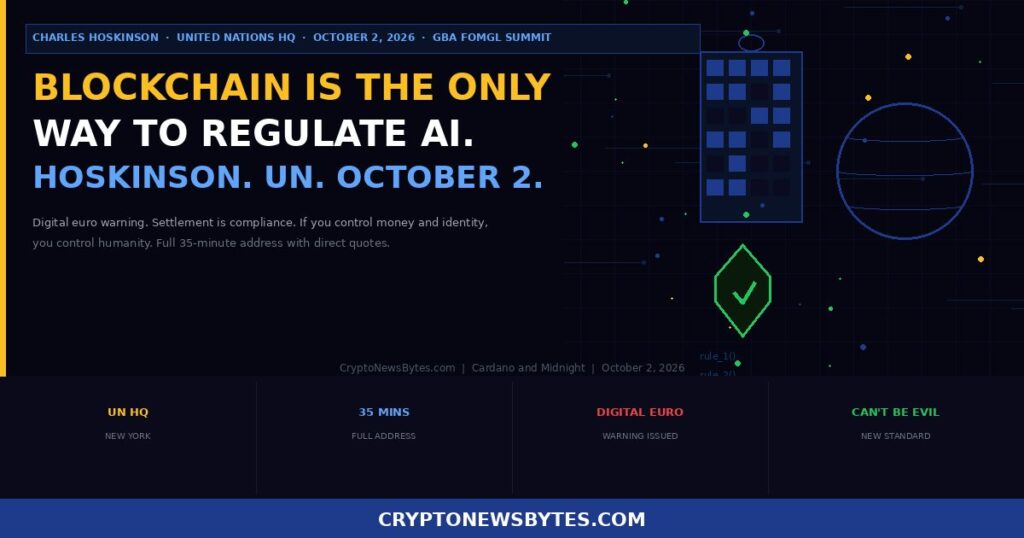 Hoskinson UN Speech: Blockchain, Digital Euro, Sovereignty